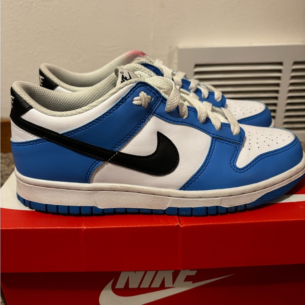 Nike Kids Sneakers in Blue, White, and Black
